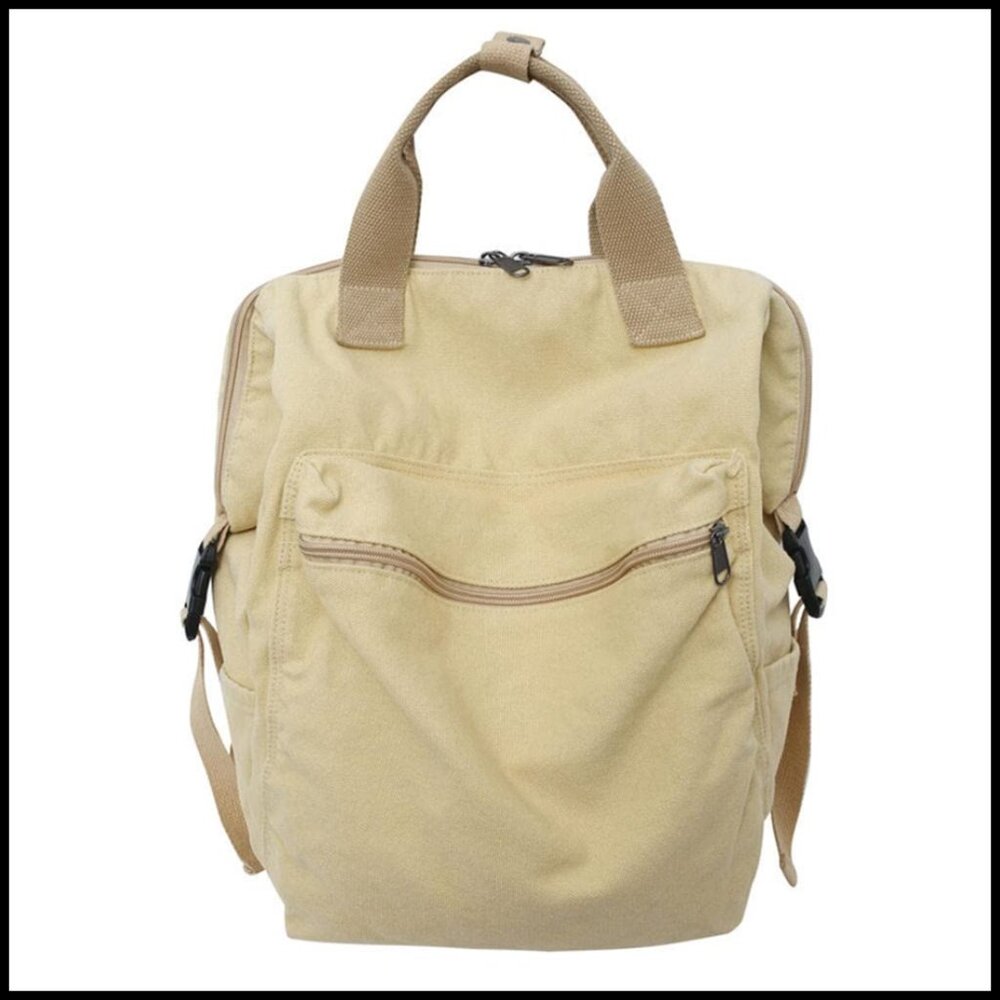 Vintage Denim Canvas Backpack Daypack Lightweight Rucksack Adjustable Straps